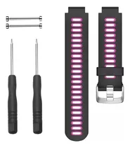 Pulseira Compatível   Garmin Forerunner 235/735 Preto /pink