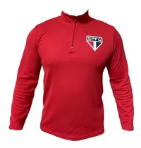 Camiseta Manga Longa Camisa Do São Paulo Blusa Licenciada 