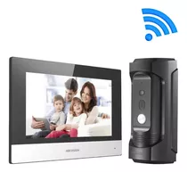 Kit Vídeo Porteiro Ip Hikvision Monitor Touchscreen E Wi-fi