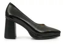 Zapato Mujer Cuero Charol Briganti Stileto Plataforma Vestir