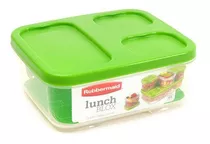 Vianda Pote Hermetico Apilable Lunch Box Rubbermaid 7p90 Color Verde Claro