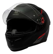 Casco De Moto Mt Helmets Hummer Solid Negro Mate + Regalo