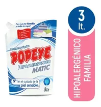 Detergente Liqui Hipoaler Matic Familia Popey 3lt(1uni)super