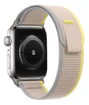 Pulsera Trail 100% Compatible Con El Apple Watch Ultra De 49 Mm, Color Amarillo/beige, Ancho 49 Mm