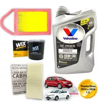 Kit Service Aceite Valvoline 5w30 + 3 Filtros Toyota Etios