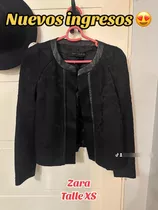 Saco Zara Blazer Negro De Vestir Original Tipo Rapsodia