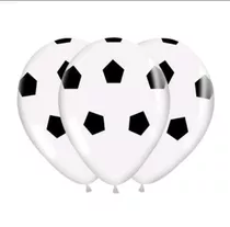 Globo Latex En Forma De Pelota De Futbol 