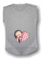 Remera Embarazada Corazon Nene Baby Shower Personalizada