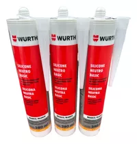 Pack 3 Silicona Neutra 280ml Transparente Wurth Mojostore