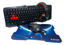 Kit Game Teclado + Mouse 3200dpi + Headset + Mousepad Gaming