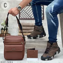 Botas De Caballeros + Bolso + Billetera ( Combo Completo )