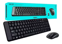 Combo Logitech Mk220 Wireless Teclado E Mouse Preto