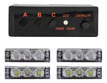 Set 4 Modulos Baliza Led Azul 12w 12v P/policia Nl352-4-azul