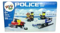 Armable 99 Piezas Moto Nieve Patrulla Policia Y Ladrón (2 En