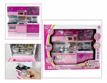 Cocina De Juguete Con Luces Sonido Accesorios D Barbie Niñas