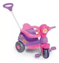 Triciclo Infantil Velocita Lilás Com Empurrador E Pedal