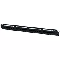 Panel De Parcheo Rackmount Cat 6 1u 24 Puertos, Rj45 Et...