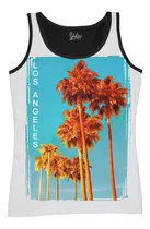 Camiseta Regata Plus Size Los Angeles Palmeira