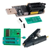 Programador Ch341a + Adapt Ttl 1.8 V + Pinza Soic8