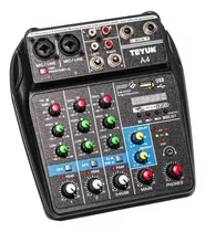 Consola Mixer Teyun 4 Canales A4 Bluetooth Phantom Power Usb