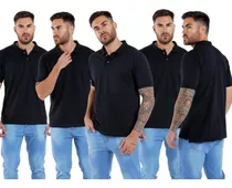 Kit 5 Camisas Gola Polo Masculina Blusa Slim Atacado Piquet