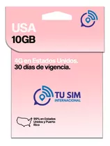 Sim Card Usa Estados Unidos 10 Gb Navegacion Total Prepago