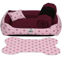 Kit Cama Caminha Pet Para Cachorro Lavável - Tamanho M