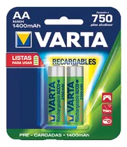 Pila Aa Varta Recharge  1400 Mah (2 Unidades)