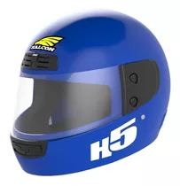 Casco Para Moto Integral Halcon H5  Azul Talle Xl 