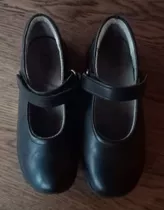 Zapato Guillermina Escolar Cuero Negro Talle 32 Impecable