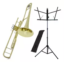 Kit Trombone Pisto Tenor Tb 200pd + Estante De Partitura S1