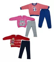 Kit 3 Conjunto Moletom Menina Infantil Inverno Feminino