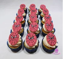 Cupcakes De Spiderman Tematico Hombre Araña Cumple Mesa Dulc