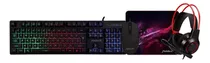 Kit Gamer Pc Color Del Teclado Negro