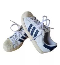 Tenis adidas Super Star Branco E Azul 35