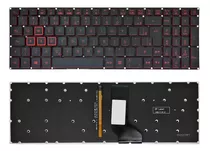 Teclado Para Notebook Acer Gamer Nitro 5 An515-52-52bw Cor Preto