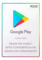 Cartão Google Play R$50 Cartão Digital !-100% Original!