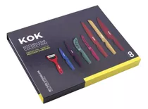 Set 8 Cuchillos Cocineros Marca Kok