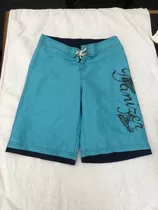 Bermuda Short Pantalón Nene Talle 14 Celeste Malla (6z)