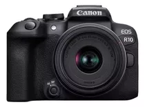  Canon Eos Kit R10 + Lente Rf-s18-45mm F4.5-6.3 Is Stm Sin Espejo Color  Negro