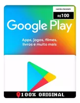 Cartão Play Store Google Gift Card R$ 100 Reais