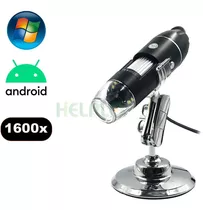 Microscópio Zoom 1600x Cam 2.0 Mp Profissional Digital Usb Cor Preto Voltagem 5v