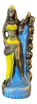 Estátua Religiosa Orixá Oxum Cachoeira - Decoração Gesso Cor Amarelo
