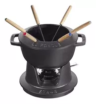 Set De Fondue De Hierro Fundido Negro Staub, 20 Cm