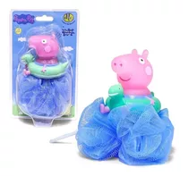 Esponja Azul George Pig Hora Do Banho - Peppa Pig Dtc 4697