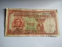 Billete Uruguay 1 Peso De 1935 Antiguo Y Coleccionable