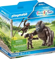 Playmobil Family Fun 70360 - Gorila C/ Bebes Animales Zoo Pr