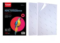 100 Folhas Papel Foto Glossy Adesivo 135g A Prova Dagua A4