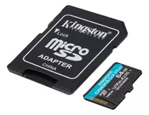 Memoria Micro Sd 64gb Kingston Canvas Sdcg3 170mb/s Negro