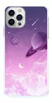 Capinha Universo Planetas Lilás Roxo E Rosa Capa